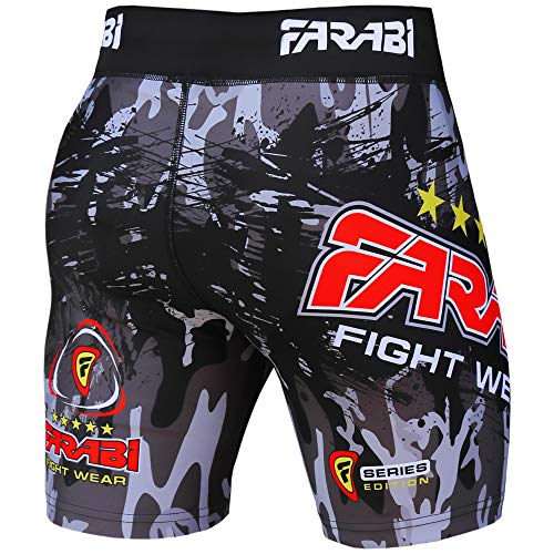 MMA Vale tudo Short Grappling Fight Training Match Compression Tight by Farabi (XL)