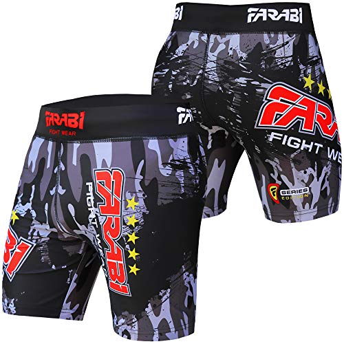 MMA Vale tudo Short Grappling Fight Training Match Compression Tight by Farabi (XL)