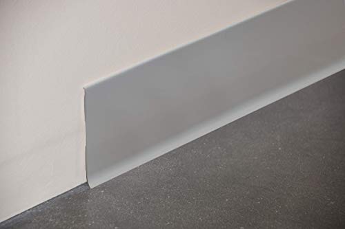 MMD – Láminas de PVC rígido para labios – Lote de 5 unidades – 1 m de largo x alto. 100 mm x 2 mm (revestimiento al suelo de 1 cm), gris