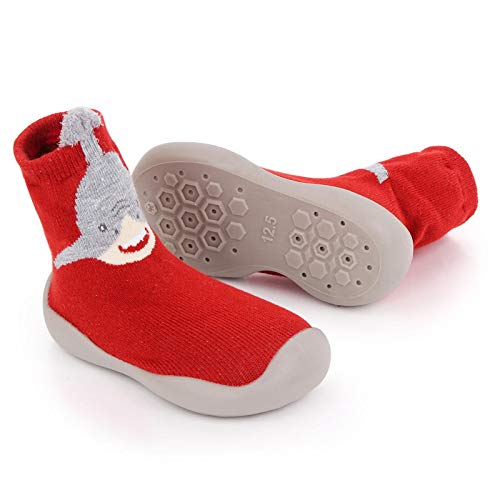 MMUK El niño pequeño Calza los Zapatos, Zapatillas de Deporte del Punto del Estiramiento del calcetín de los Zapatos Calientes Respirables de la Suela Suave de los niños para el bebé