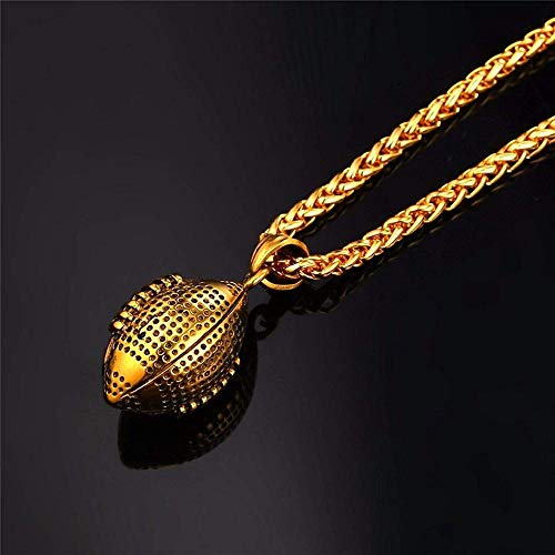 MNMXW Collar de Bola para Hombre, Atleta, Deporte, Fan, Regalo, joyería, Oro, Acero Inoxidable, Entrenamiento, fútbol, Fitness, Cadena Colgante MNMXW Collar de Bola para Hombre, Atleta, Deporte, Fan, Regalo, joyería, Oro, Acero Inoxidable, Entrenamiento, fútbol, Fitness, Cadena Colgante
