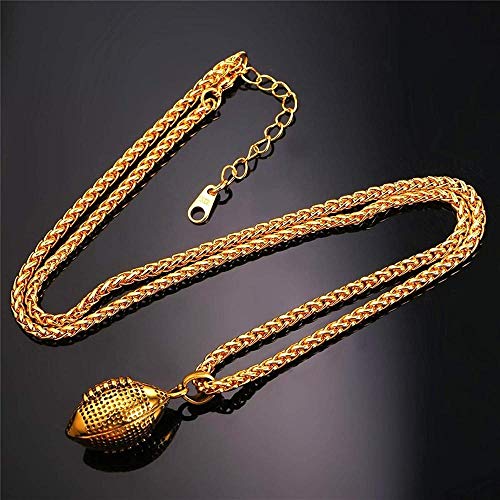 MNMXW Collar de Bola para Hombre, Atleta, Deporte, Fan, Regalo, joyería, Oro, Acero Inoxidable, Entrenamiento, fútbol, Fitness, Cadena Colgante MNMXW Collar de Bola para Hombre, Atleta, Deporte, Fan, Regalo, joyería, Oro, Acero Inoxidable, Entrenamiento, fútbol, Fitness, Cadena Colgante