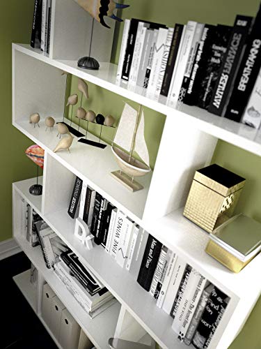 Mobelcenter - Estantería Alta Blanca con 6 Huecos - Librería Alta Blanca salón 6 Huecos - Estantería 190 cm de Alto x 25 cm de Fondo x 80 cm de Ancho (1020) Mobelcenter - Estantería Alta Blanca con 6 Huecos - Librería Alta Blanca salón 6 Huecos - Estantería 190 cm de Alto x 25 cm de Fondo x 80 cm de Ancho (1020)