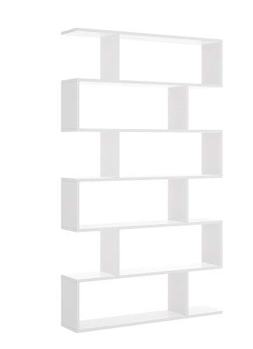 Mobelcenter - Estantería Alta Blanca con 6 Huecos - Librería Alta Blanca salón 6 Huecos - Estantería 190 cm de Alto x 25 cm de Fondo x 80 cm de Ancho (1020) Mobelcenter - Estantería Alta Blanca con 6 Huecos - Librería Alta Blanca salón 6 Huecos - Estantería 190 cm de Alto x 25 cm de Fondo x 80 cm de Ancho (1020)