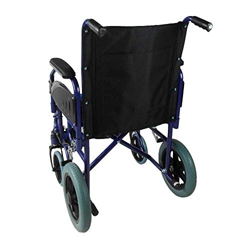 Mobiclinic, Maestranza, Silla de ruedas plegable para ancianos y minusválidos, silla de ruedas manual, freno en manetas, reposapiés y reposabrazos extraíbles, negro