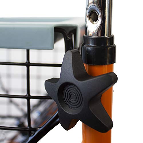 Mobiclinic, Modelo Caleta, Andador para ancianos, mayores y minusválidos, Rollator de acero, andador caminador, ligero, regulable en altura, frenos en las manetas, plegable, cesta, 3 ruedas, naranja Mobiclinic, Modelo Caleta, Andador para ancianos, mayores y minusválidos, Rollator de acero, andador caminador, ligero, regulable en altura, frenos en las manetas, plegable, cesta, 3 ruedas, naranja