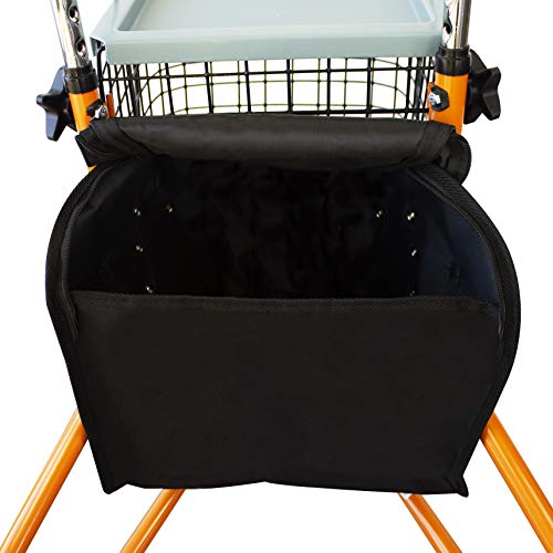 Mobiclinic, Modelo Caleta, Andador para ancianos, mayores y minusválidos, Rollator de acero, andador caminador, ligero, regulable en altura, frenos en las manetas, plegable, cesta, 3 ruedas, naranja Mobiclinic, Modelo Caleta, Andador para ancianos, mayores y minusválidos, Rollator de acero, andador caminador, ligero, regulable en altura, frenos en las manetas, plegable, cesta, 3 ruedas, naranja