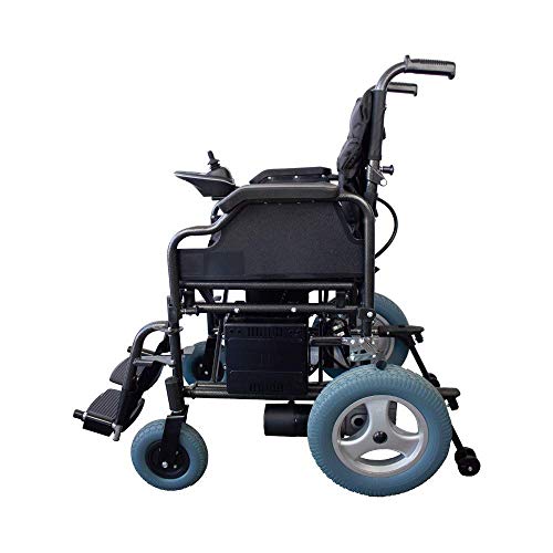 Mobiclinic, modelo Cenit, Silla de ruedas eléctrica, plegable, con motor, para discapacitados, minusválidos, ancianos, ortopedica, para mayores, autonomía 20 km, 24V, color Negro