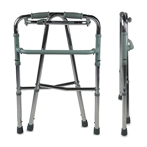 Mobiclinic, Modelo Columna, Andador para adultos, ancianos, mayores o minusvalidos, de aluminio, ligero, plegable, con asiento y sin ruedas, Color Gris Mobiclinic, Modelo Columna, Andador para adultos, ancianos, mayores o minusvalidos, de aluminio, ligero, plegable, con asiento y sin ruedas, Color Gris