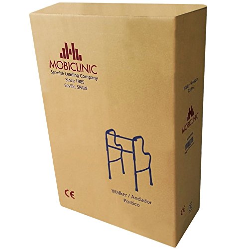 Mobiclinic, Modelo Pórtico, Andador para ancianos, adultos, mayores o minusvalidos, de aluminio, ligero, plegable, con asiento y sin ruedas Mobiclinic, Modelo Pórtico, Andador para ancianos, adultos, mayores o minusvalidos, de aluminio, ligero, plegable, con asiento y sin ruedas