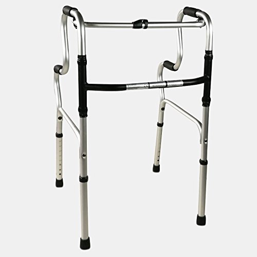 Mobiclinic, Modelo Pórtico, Andador para ancianos, adultos, mayores o minusvalidos, de aluminio, ligero, plegable, con asiento y sin ruedas Mobiclinic, Modelo Pórtico, Andador para ancianos, adultos, mayores o minusvalidos, de aluminio, ligero, plegable, con asiento y sin ruedas