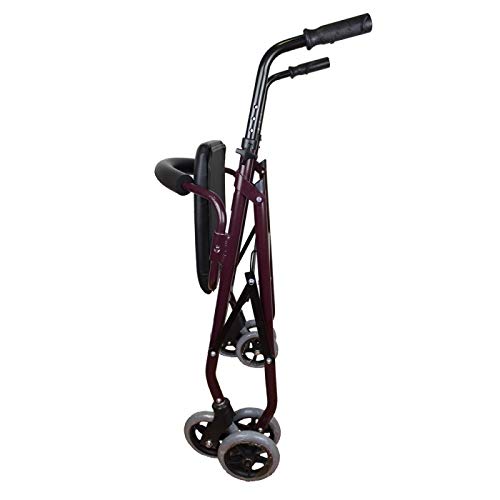Mobiclinic, Modelo Prado, Andador para minusválidos, ancianos, Rollator, de aluminio, ligero, plegable, frenos por presión, con asiento, cesta y 4 ruedas, Color Burdeos Mobiclinic, Modelo Prado, Andador para minusválidos, ancianos, Rollator, de aluminio, ligero, plegable, frenos por presión, con asiento, cesta y 4 ruedas, Color Burdeos