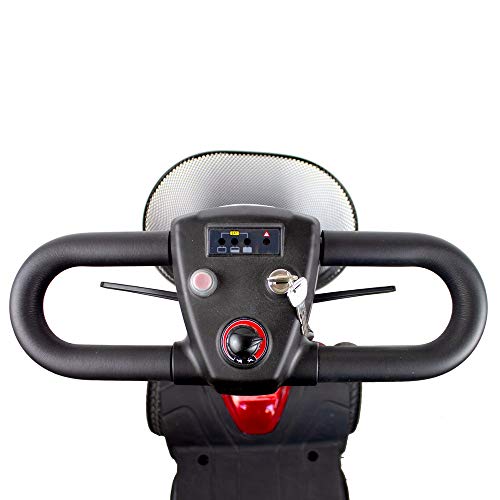 Mobiclinic, Virgo, Scooter eléctrico adultos, personas con movilidad reducida, minusválidos, discapacitados, 4 ruedas, Desmontable, Manillar plegable, Auton. 10 km, 12V, Rojo Mobiclinic, Virgo, Scooter eléctrico adultos, personas con movilidad reducida, minusválidos, discapacitados, 4 ruedas, Desmontable, Manillar plegable, Auton. 10 km, 12V, Rojo