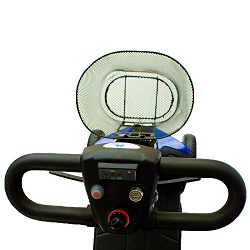 Mobiclinic, Virgo, Scooter eléctrico minusválido, personas con movilidad reducida, adultos, discapacitados, 4 ruedas, Desmontable, Manillar plegable, Auton. 10 km, 12V, Azul