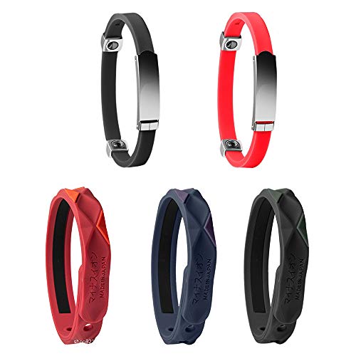 MOC Pulsera antiestática de iones negativos impermeable de silicona deportiva para electricidad estática del cuerpo humano
