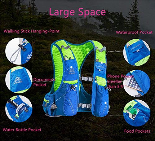 Mochila AONIJIE de 10 l, ligera, resistente al agua, para correr, hacer ciclismo, tipo chaleco, Black-L/XL Mochila AONIJIE de 10 l, ligera, resistente al agua, para correr, hacer ciclismo, tipo chaleco, Black-L/XL