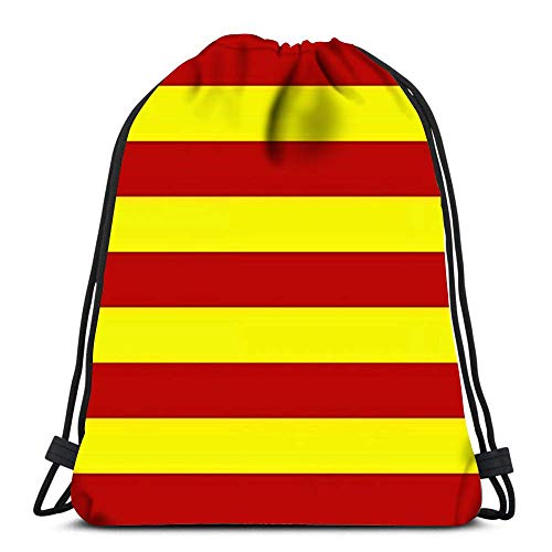 Mochila con cordón para deportes, cinch de Cataluña, bandera de España, bolsa de almacenamiento a granel para la escuela y el gimnasio Mochila con cordón para deportes, cinch de Cataluña, bandera de España, bolsa de almacenamiento a granel para la escuela y el gimnasio