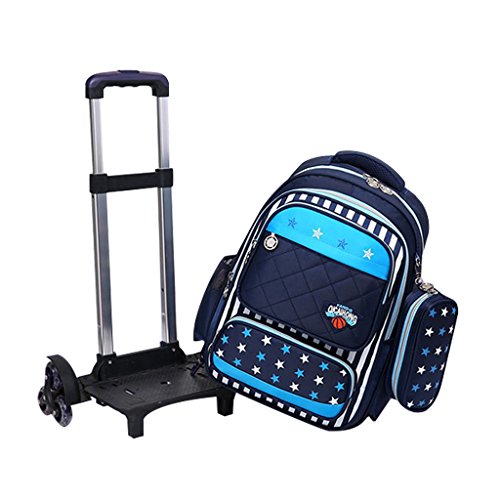 Mochila con Ruedas - Durable Rolling Daypack Bolso de Escuela de Gran Capacidad Elegante Daypack para Estudiantes de Primaria (6 Ruedas) Mochila con Ruedas - Durable Rolling Daypack Bolso de Escuela de Gran Capacidad Elegante Daypack para Estudiantes de Primaria (6 Ruedas)