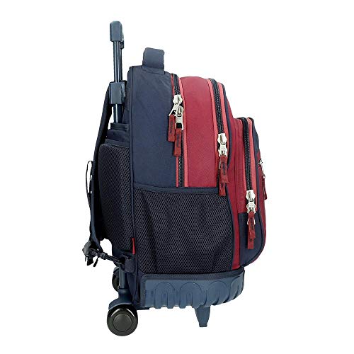 Mochila con Ruedas Pepe Jeans Andy 2R, Rojo, 33x44x21 cm