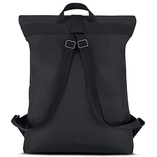 Mochila con Solapa Negra - JOHNNY URBAN Emil Bolsa de Hombre y Mujer de Botellas de Plástico Reciclado - Mochilas Roll Top Moderna Bolso de Gimnasio Plegable Resistente al Agua Mochila con Solapa Negra - JOHNNY URBAN Emil Bolsa de Hombre y Mujer de Botellas de Plástico Reciclado - Mochilas Roll Top Moderna Bolso de Gimnasio Plegable Resistente al Agua