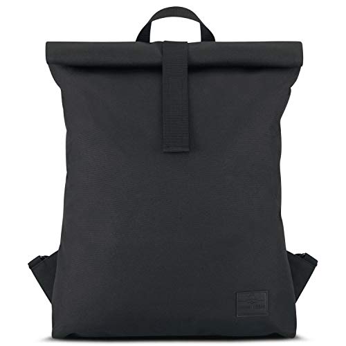Mochila con Solapa Negra - JOHNNY URBAN Emil Bolsa de Hombre y Mujer de Botellas de Plástico Reciclado - Mochilas Roll Top Moderna Bolso de Gimnasio Plegable Resistente al Agua Mochila con Solapa Negra - JOHNNY URBAN Emil Bolsa de Hombre y Mujer de Botellas de Plástico Reciclado - Mochilas Roll Top Moderna Bolso de Gimnasio Plegable Resistente al Agua