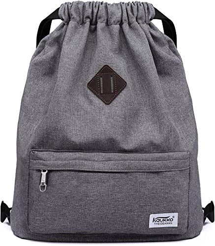 Mochila Cordon para Deportes KAUKKO Bolso Oxford Unisex para Nadar/Surfear/Viajar/Hacer Senderismo/Yoga (Gris) Mochila Cordon para Deportes KAUKKO Bolso Oxford Unisex para Nadar/Surfear/Viajar/Hacer Senderismo/Yoga (Gris)