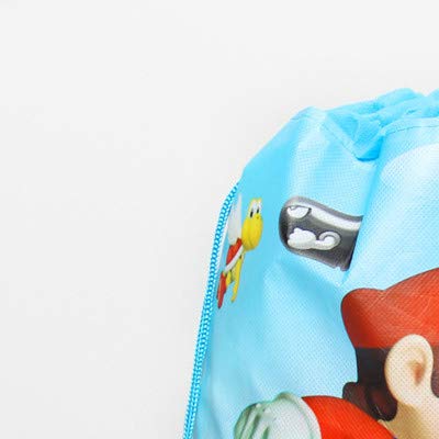 Mochila de Dibujos Mario 1 unids/Lote Decorar Niños Favores Eventos Fiesta Tema de Super Mario Feliz Cumpleaños Bolsas de Regalos con cordón Baby Shower