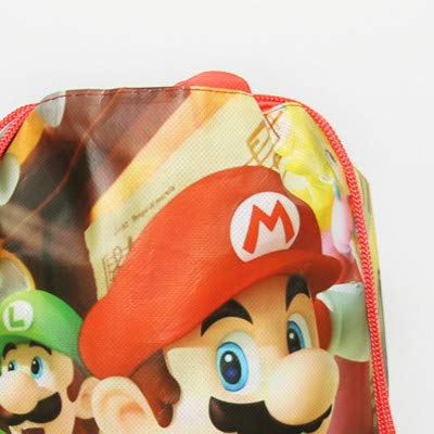 Mochila de Dibujos Mario 1 unids/Lote Decorar Niños Favores Eventos Fiesta Tema de Super Mario Feliz Cumpleaños Bolsas de Regalos con cordón Baby Shower