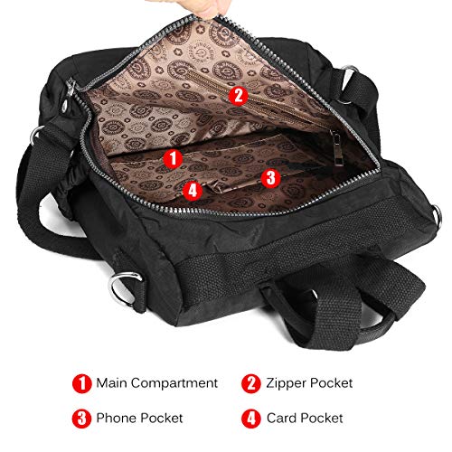 Mochila de Mujer, JOSEKO Mochila de Estudiante Bolsos para Mujer Multi-función Anti-Robo Mochila Impermeable de Nylon Bandolera Doble Bolsos de Hombro Doble para Las Mujeres de la muchedumbre Mochila de Mujer, JOSEKO Mochila de Estudiante Bolsos para Mujer Multi-función Anti-Robo Mochila Impermeable de Nylon Bandolera Doble Bolsos de Hombro Doble para Las Mujeres de la muchedumbre