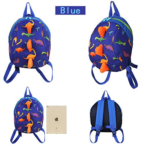 mochila de niños dinosaurio, mochila de niños Anti-lost, mochila de niño para la escuela,mochila de dibujos animados lindo para niños niños y niñas (Verde)