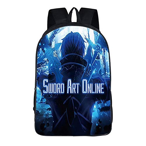 Mochila Escolar en línea de Anime Sword Art para Estudiantes de Primaria y Secundaria, Mochila de Gran Capacidad, Mochila para computadora