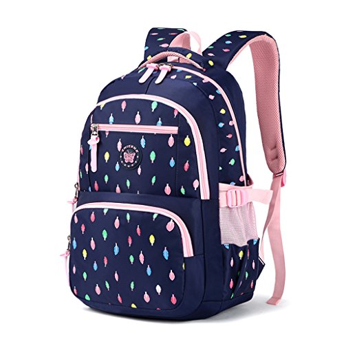 Mochila Escolar para niños,Bolsa de Escuela para niños Mochila Chica Mochila Bolsas de Hombro livianas Bolsa de Escuela de Nylon Chico Mochila Adolescente portátil Mochila - Azul