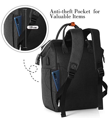 Mochila Mujer con Puerto de USB, Mochila para Portátil 15,6 Pulgadas, Multifuncional Mochila Portátil para Negocio, Viaje, Trabajo Mochila Mujer con Puerto de USB, Mochila para Portátil 15,6 Pulgadas, Multifuncional Mochila Portátil para Negocio, Viaje, Trabajo