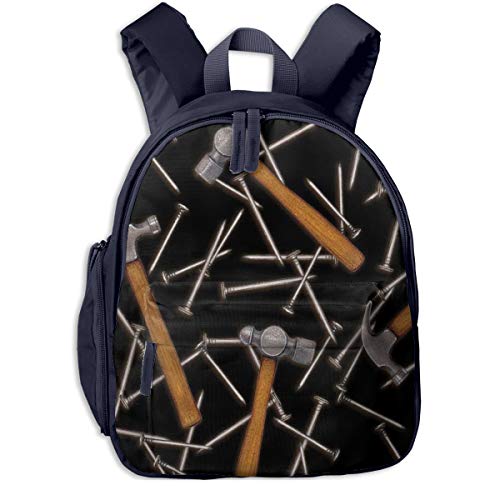 Mochila para Niños Clavos martillos, Mochila Escuela Primaria de Edad Peso Ligero Pérdida Mochila de Viaje para Chico Chica Mochila para Niños Clavos martillos, Mochila Escuela Primaria de Edad Peso Ligero Pérdida Mochila de Viaje para Chico Chica