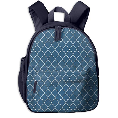 Mochila para Niños Líneas Curvas Que Forman elíptica, Mochila Escuela Primaria de Edad Peso Ligero Pérdida Mochila de Viaje para Chico Chica