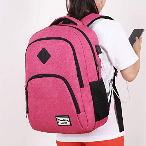 Mochila para Portátil con USB Puerto de Carga Mochila de Negocio hasta 15,6 Pulgadas,Mochila Escolar 35L