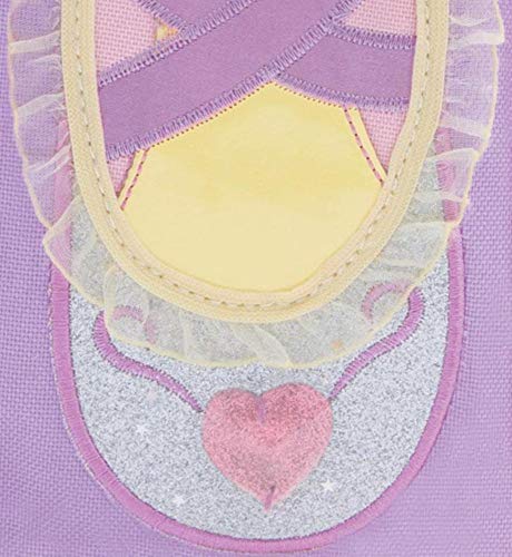Mochila pequeña infantil con diseño de zapatos de ballet (B122 C), color rosa o lila (rosa) de Capezio Mochila pequeña infantil con diseño de zapatos de ballet (B122 C), color rosa o lila (rosa) de Capezio