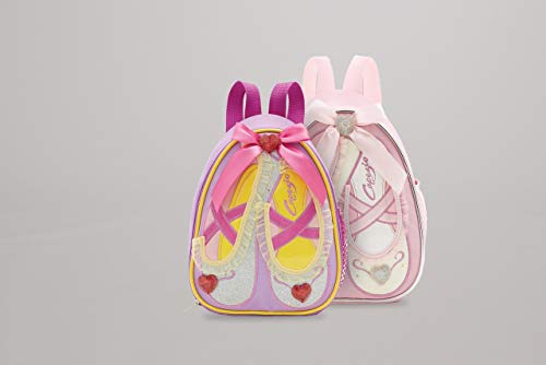 Mochila pequeña infantil con diseño de zapatos de ballet (B122 C), color rosa o lila (rosa) de Capezio Mochila pequeña infantil con diseño de zapatos de ballet (B122 C), color rosa o lila (rosa) de Capezio