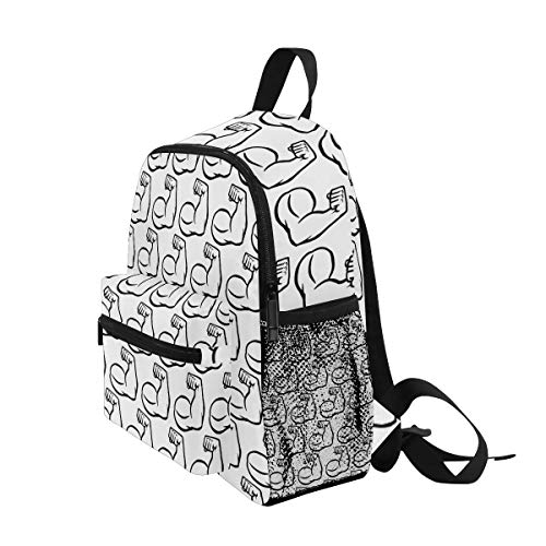 Mochila pequeña para el Colegio, Culturista, bíceps con patrón de Brazo, para niña, niño, niña, niño, Mochila de Viaje, Bolsa de Viaje para Estudiantes, Primaria