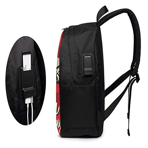 Mochila Portatil 17 Pulgadas Mochila Hombre Mujer con Puerto USB, Gráficos de Patines de Carreras Mochila para El Laptop para Ordenador del Trabajo Viaje