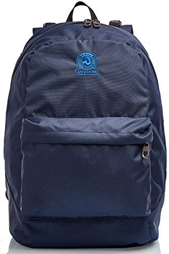 Mochila Reversible Invicta, Twist Eco-Material, Azul, 2 en 1 de fantasía y Color Liso, Escuela y Tiempo Libre