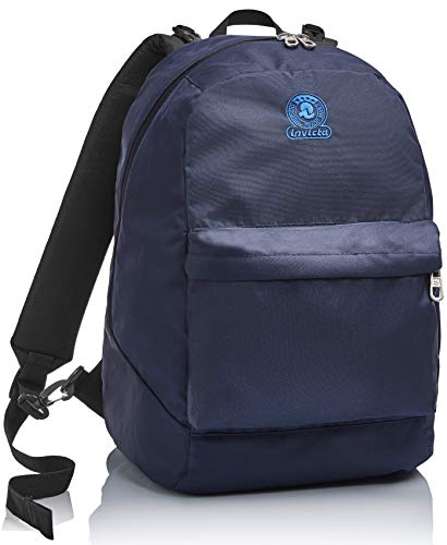 Mochila Reversible Invicta, Twist Eco-Material, Azul, 2 en 1 de fantasía y Color Liso, Escuela y Tiempo Libre