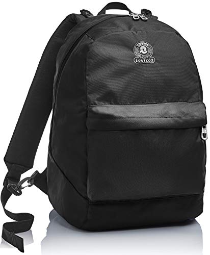 Mochila Reversible Invicta, Twist Eco-Material, Negro, 2 en 1 de fantasía y Color Liso, Escuela y Tiempo Libre