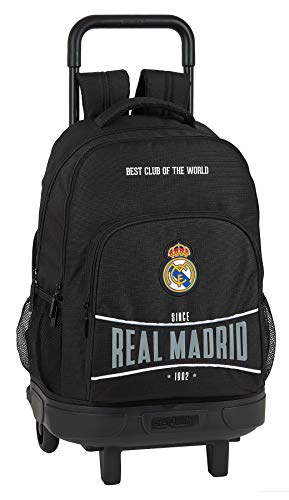 Mochila Safta Escolar con Carro Incluido y Espalada Acolchada de Real Madrid 1902