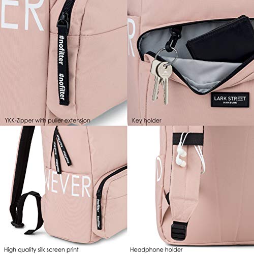 Mochilas Escolares Juveniles Rosa - LARK STREET No3 Mochila Niña y Niño Universidad, Escolar y Viaje - Bolso Casual Mujer y Hombre para Portátil, Hecha de Botellas de Plástico Reciclado e Impermeable Mochilas Escolares Juveniles Rosa - LARK STREET No3 Mochila Niña y Niño Universidad, Escolar y Viaje - Bolso Casual Mujer y Hombre para Portátil, Hecha de Botellas de Plástico Reciclado e Impermeable