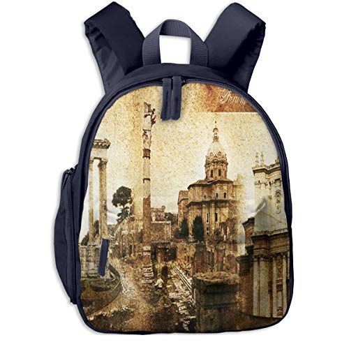 Mochilas Infantiles, Bolsa Mochila Niño Mochila Bebe Guarderia Mochila Escolar con Roma Forum Roma Anciano para Niños De 3 a 6 Años De Edad