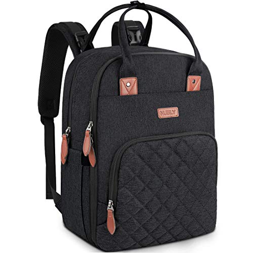 Mochilas para Pañales Biberones,Multifuncional Impermeable Mochila Maternidad,Gran Capacidad Bolso Cambiador Bebe con Bolsillo Térmico para Biberones (negro)