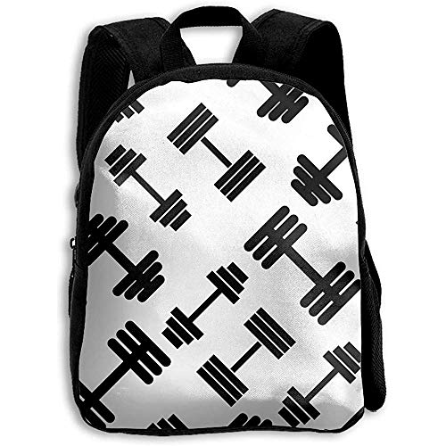 Mochilas,Mochila con Mancuernas Barbells Fitness, Bolsa para Adultos Mochila Escolar para Adultos Que Viajan En Escalada