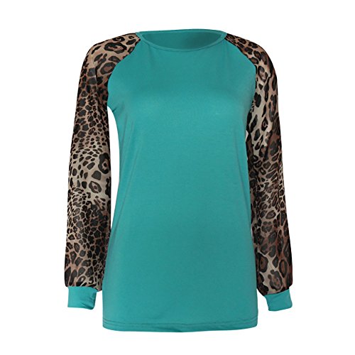 Moda Blusas para Mujer Casual O Cuello Leopardo Sudaderas Ropa en Oferta Camisetas Manga Larga Tops de Fiesta Camiseta Invierno de Mujer otoño riou