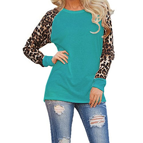 Moda Blusas para Mujer Casual O Cuello Leopardo Sudaderas Ropa en Oferta Camisetas Manga Larga Tops de Fiesta Camiseta Invierno de Mujer otoño riou